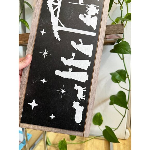 Christmas, religious nativity hanging decor sign - Picture 1 of 7